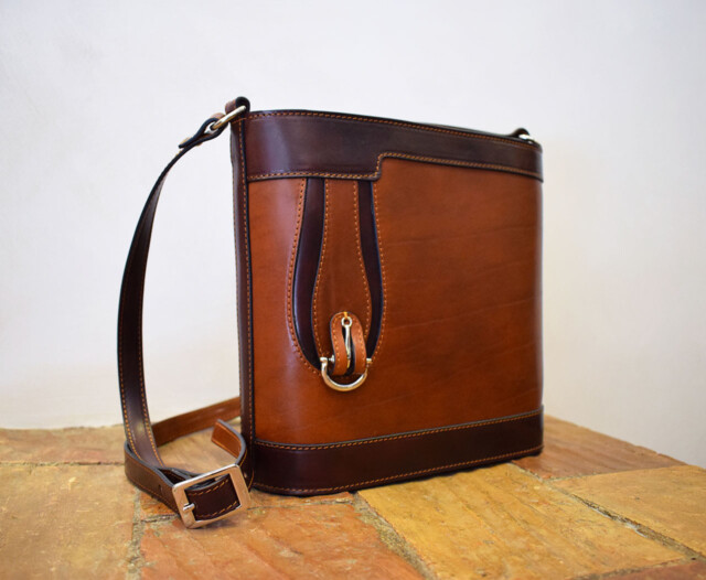 Leather purse - Aurora - Cognac Brown