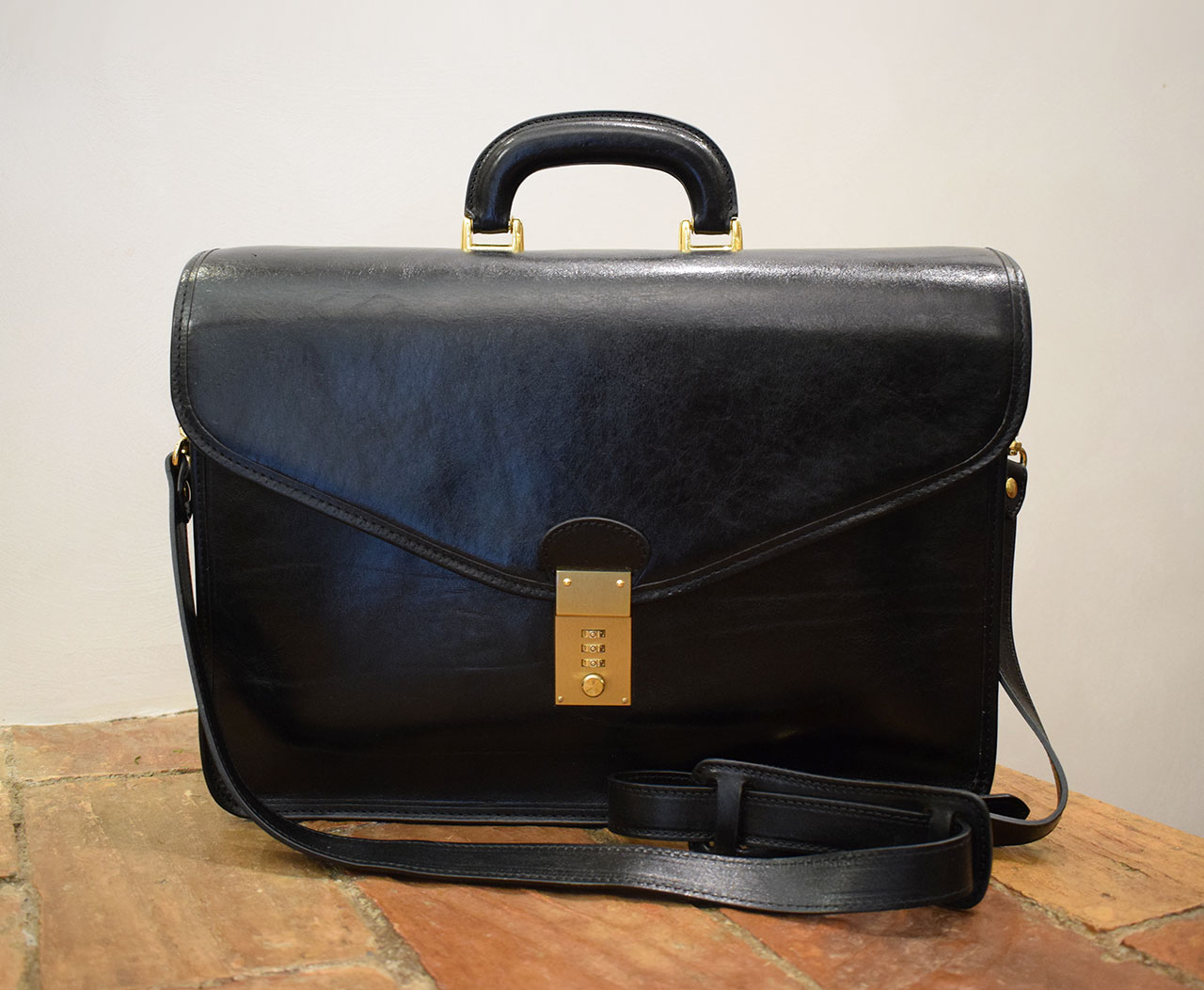 Italia leather handmade briefcase - Mancini Leather Rome