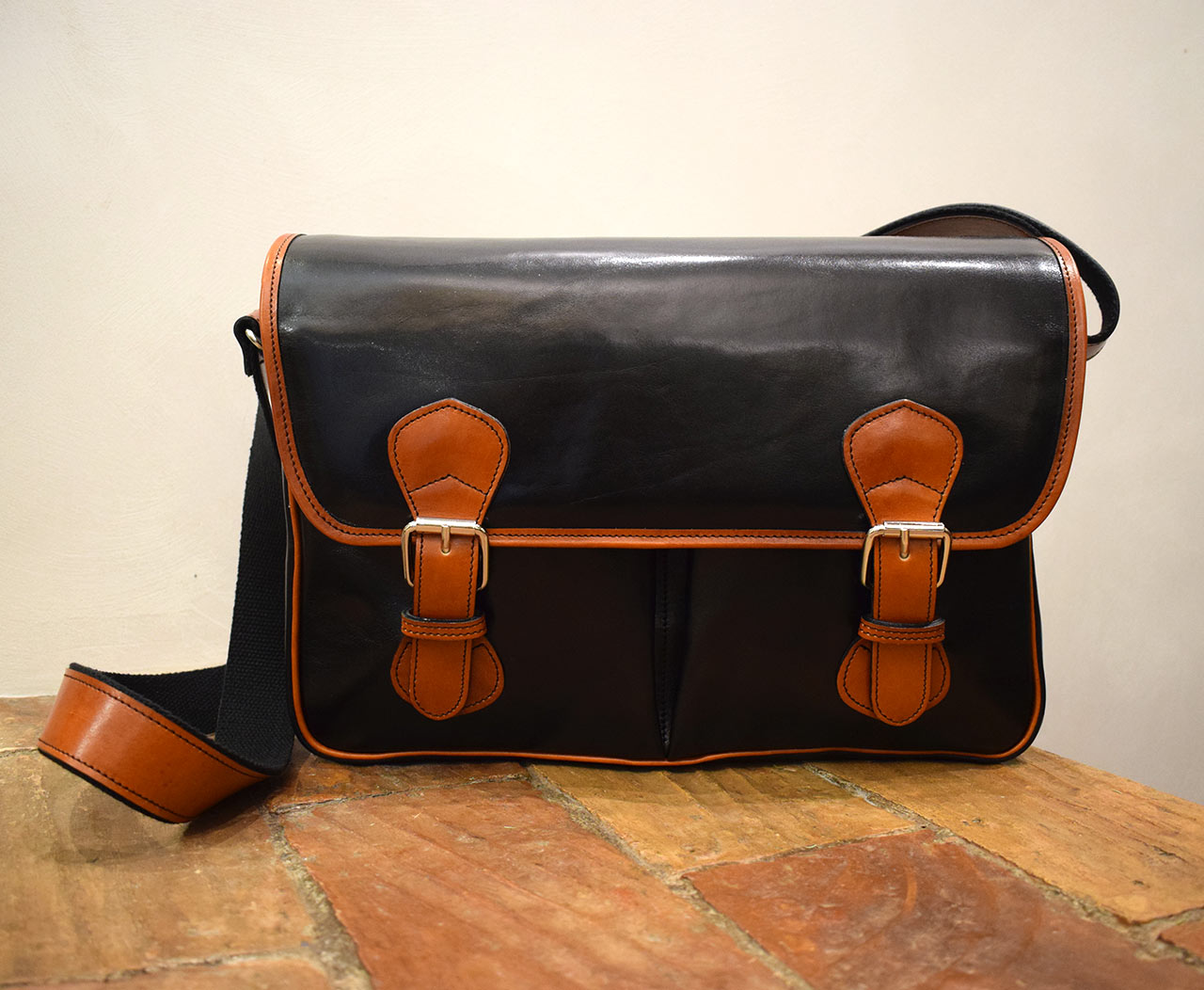 Fauna, Italian leather handmade briefcase, Mancini Leather Since 1918