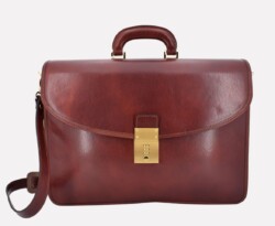 Virtus, Italian leather briefcase designed and handcrafted in Italy by Riccardo Mancini Virtus, Italian leather precious briefcase designed and handcrafted in Rome by Riccardo Mancini