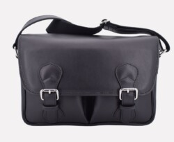 faunajrblack00 Fauna Junior, Italian leather briefcase designed and handcrafted in Rome by Riccardo Mancini